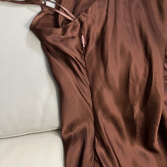 Zara Women’s Satin Effect V Neck Strappy Midi Dress - Size XL - Picture 11 of 13